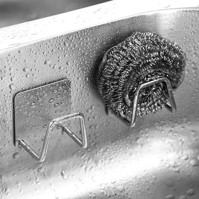 Stainless Steel Sponge Holder for Kitchen Sink with Adhesive