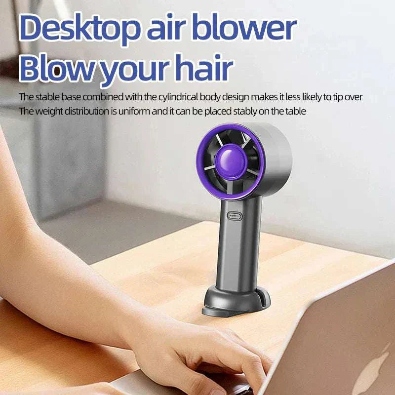 Mini Portable Fan – Rechargeable Handheld Cooling Fan for Travel Use