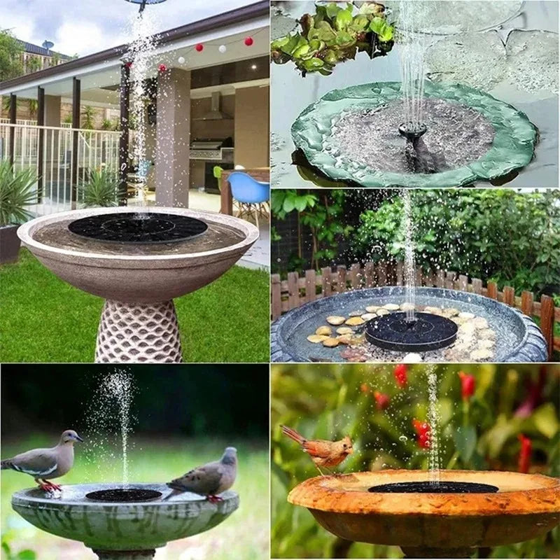 Solar Powered Floating Fountain Pump for Bird Bath Garden Pond and Pool
