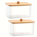 Acrylic Dryer Sheet Holder Container with Bamboo Lid