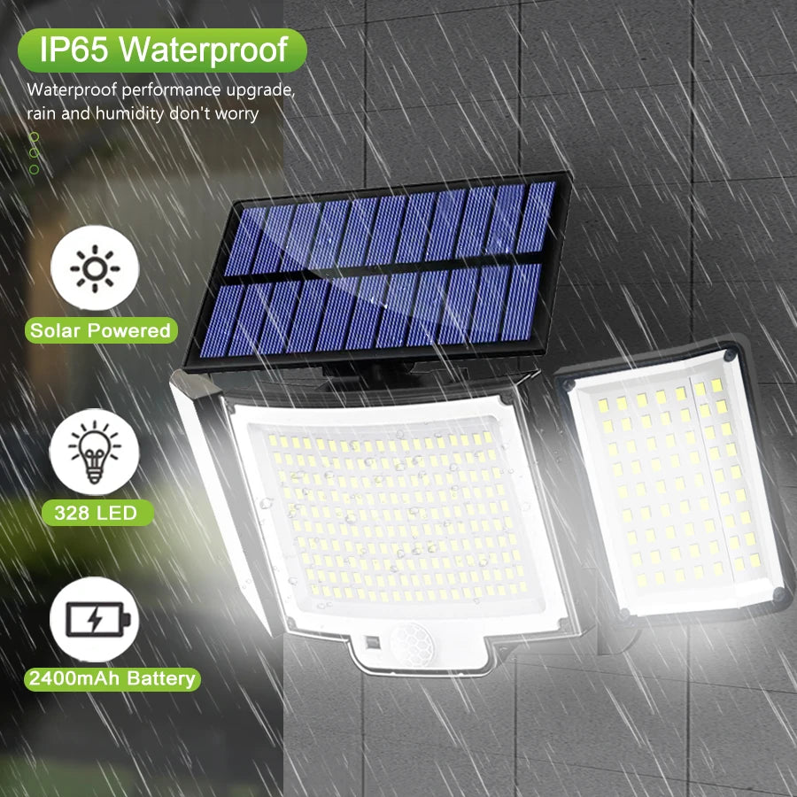 Super Bright Solar Motion Sensor Outdoor Light Waterproof Garden Wall