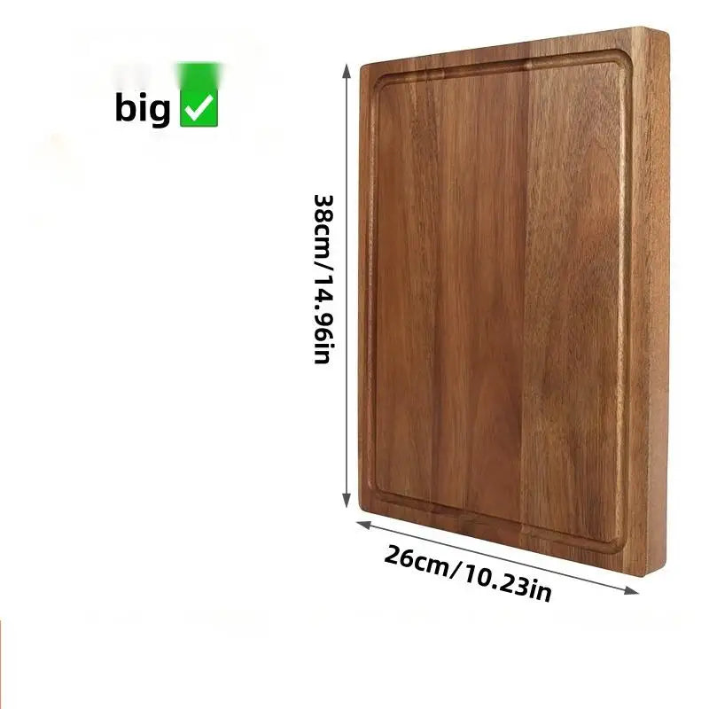 Walnut and Beech Wooden Cutting Board for Kitchen
