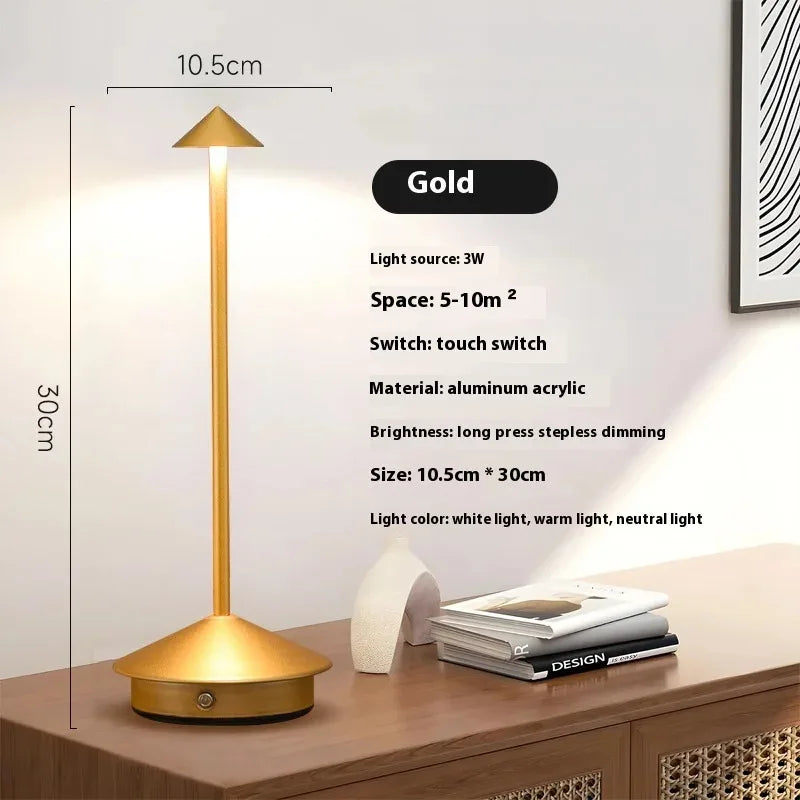 Rechargeable Table Lamp Night Light Touch LED Decorative Dining Lamp