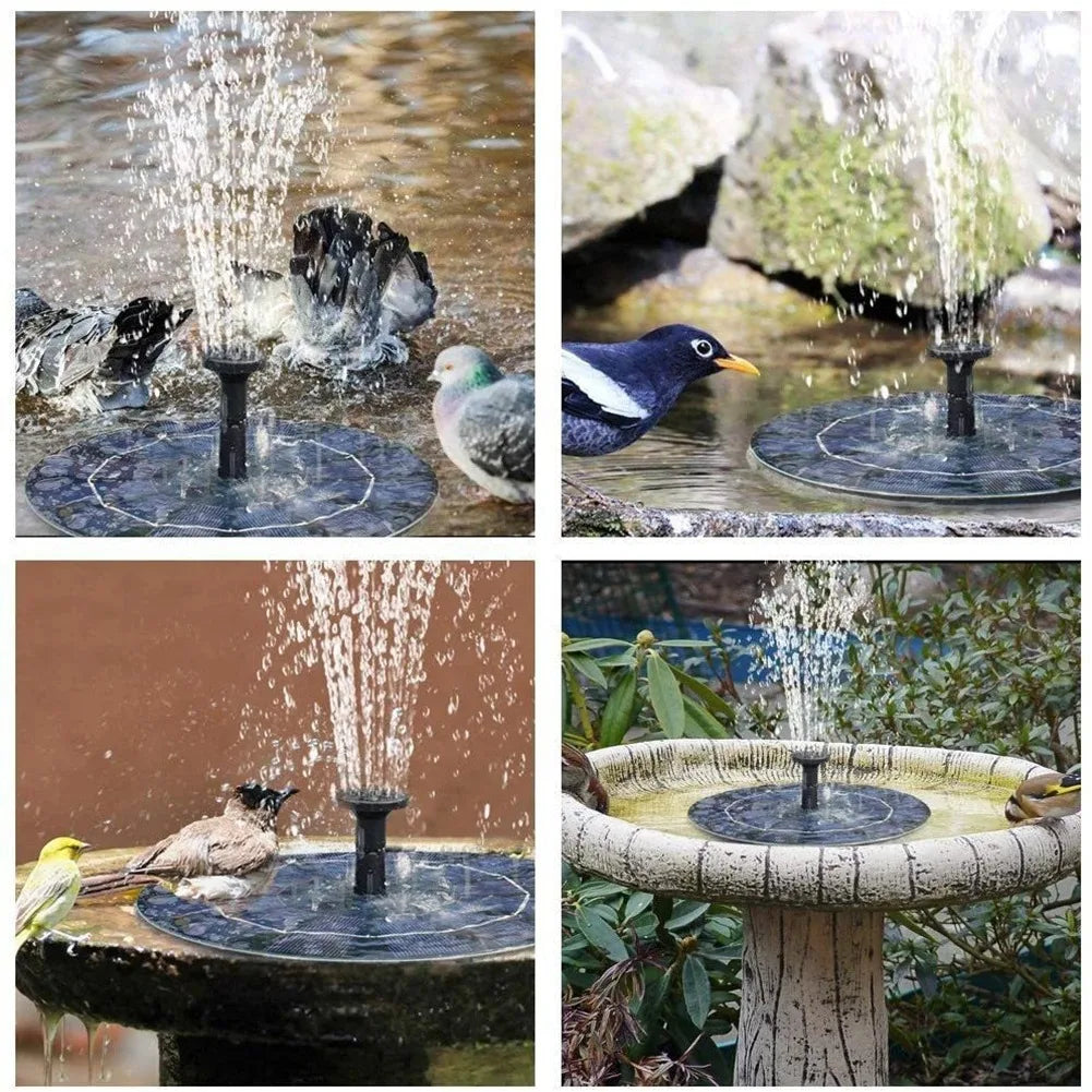 Solar Powered Floating Fountain Pump for Bird Bath Garden Pond and Pool