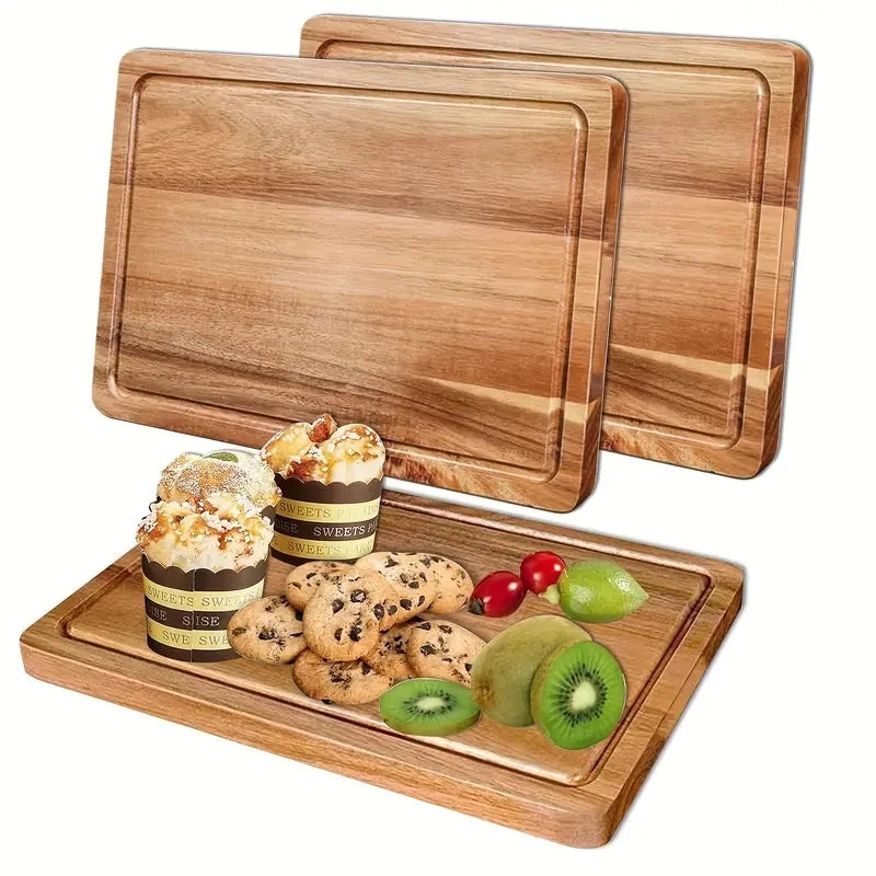 Walnut and Beech Wooden Cutting Board for Kitchen