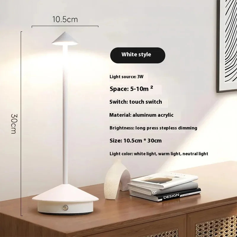 Rechargeable Table Lamp Night Light Touch LED Decorative Dining Lamp