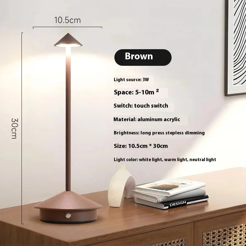 Rechargeable Table Lamp Night Light Touch LED Decorative Dining Lamp