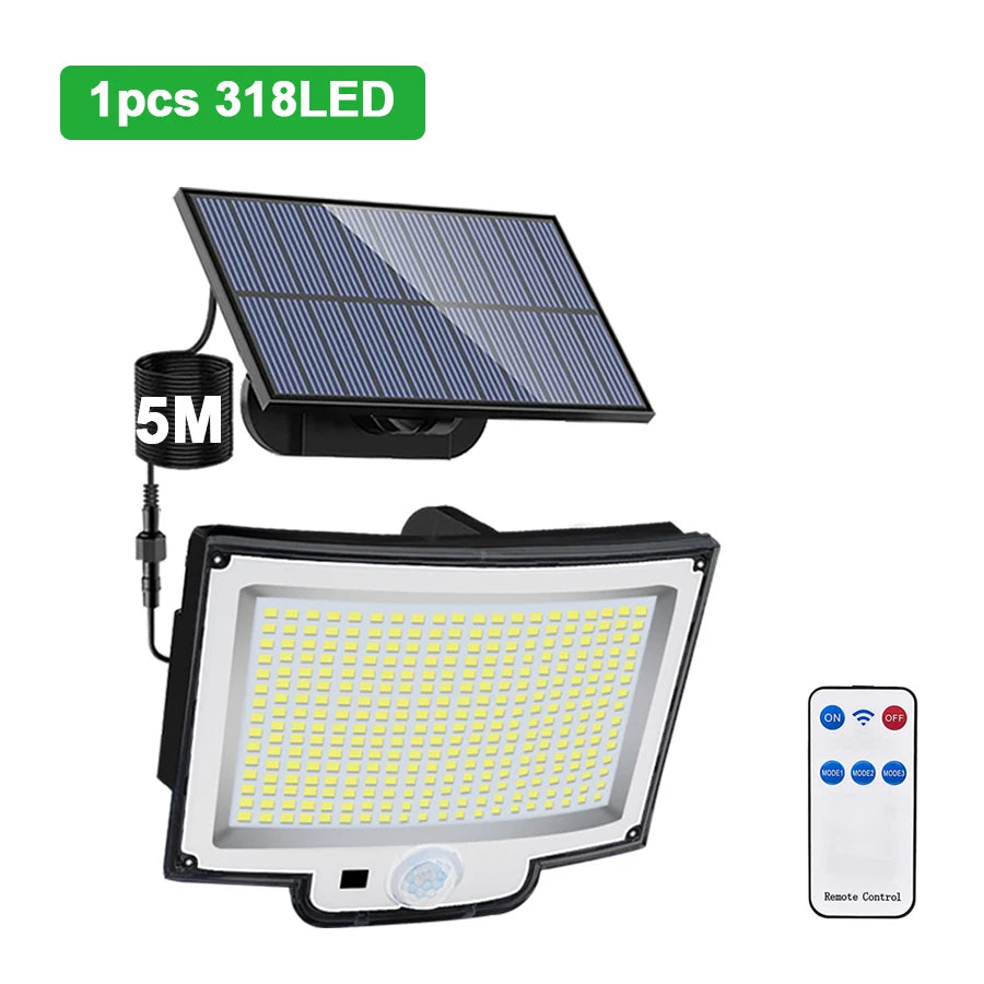 Super Bright Solar Motion Sensor Outdoor Light Waterproof Garden Wall