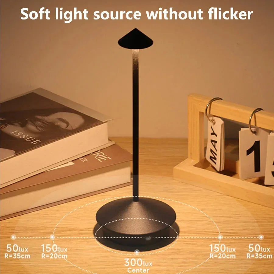 Rechargeable Table Lamp Night Light Touch LED Decorative Dining Lamp