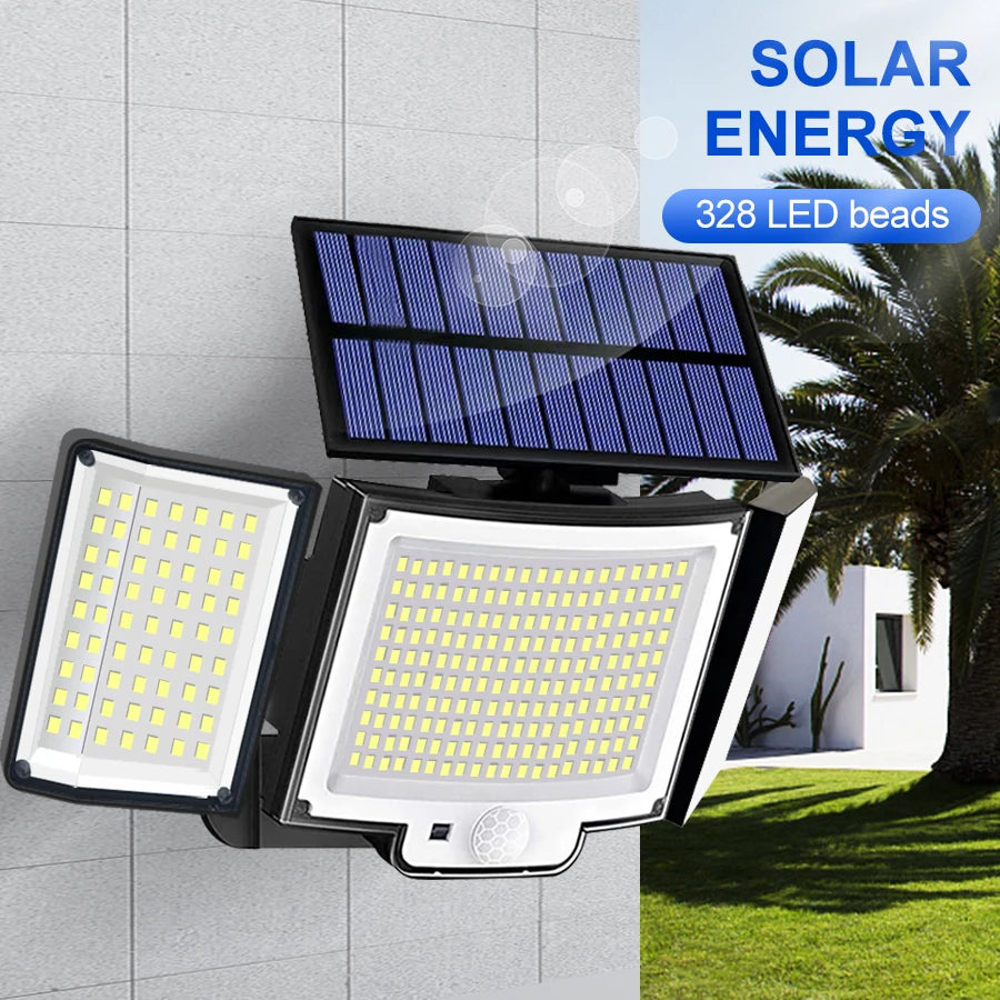 Super Bright Solar Motion Sensor Outdoor Light Waterproof Garden Wall
