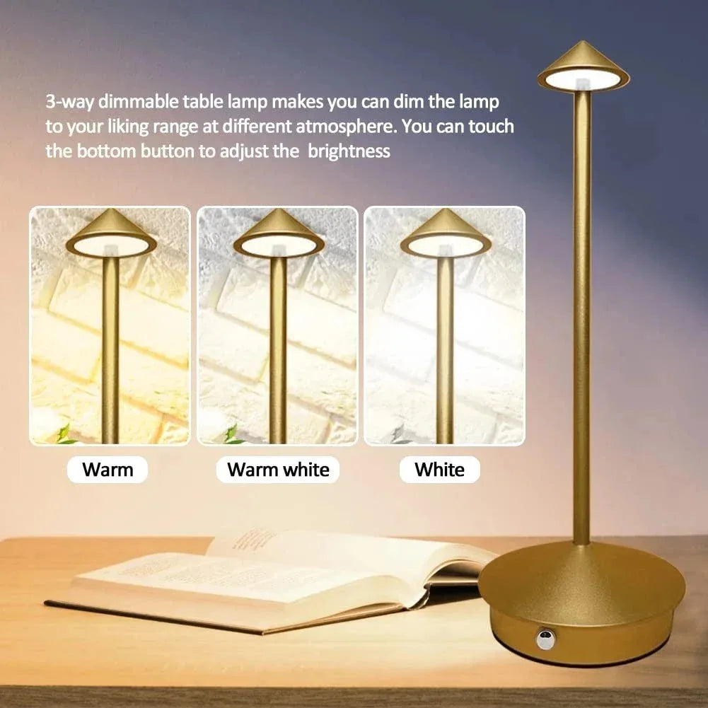 Rechargeable Table Lamp Night Light Touch LED Decorative Dining Lamp