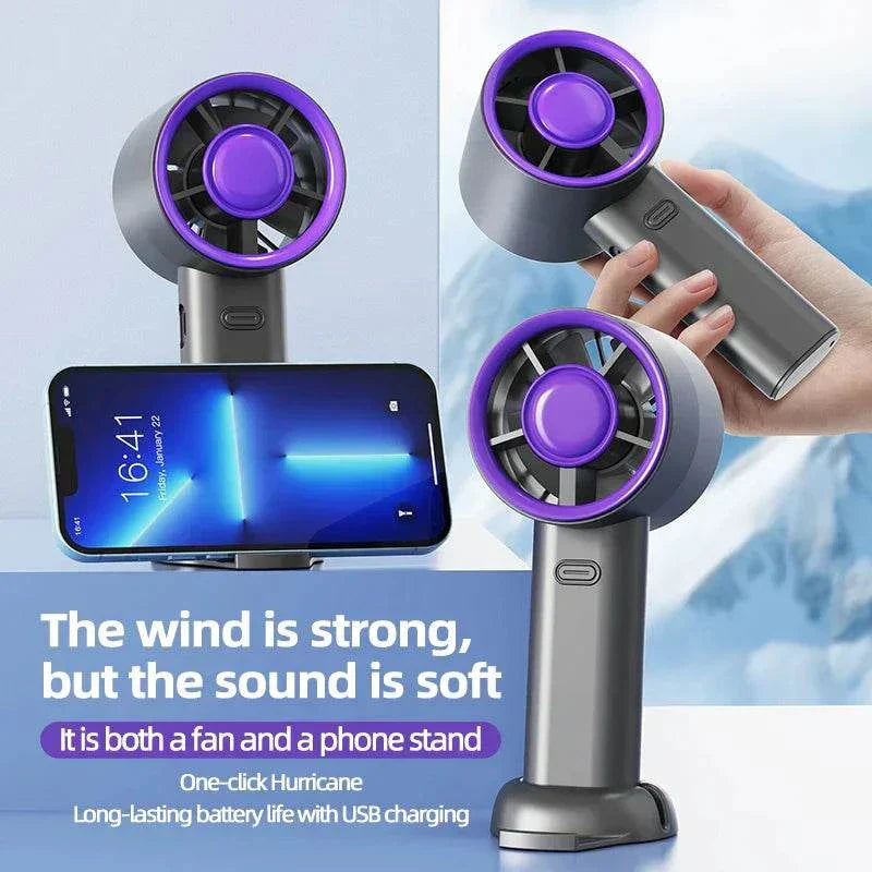 Mini Portable Fan – Rechargeable Handheld Cooling Fan for Travel Use