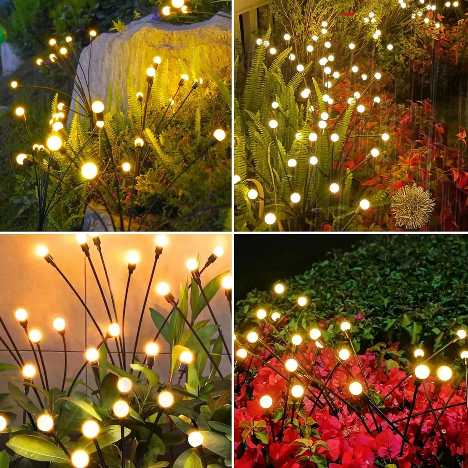 Solar Firefly Lights for Garden Pathways and Outdoor Decoration