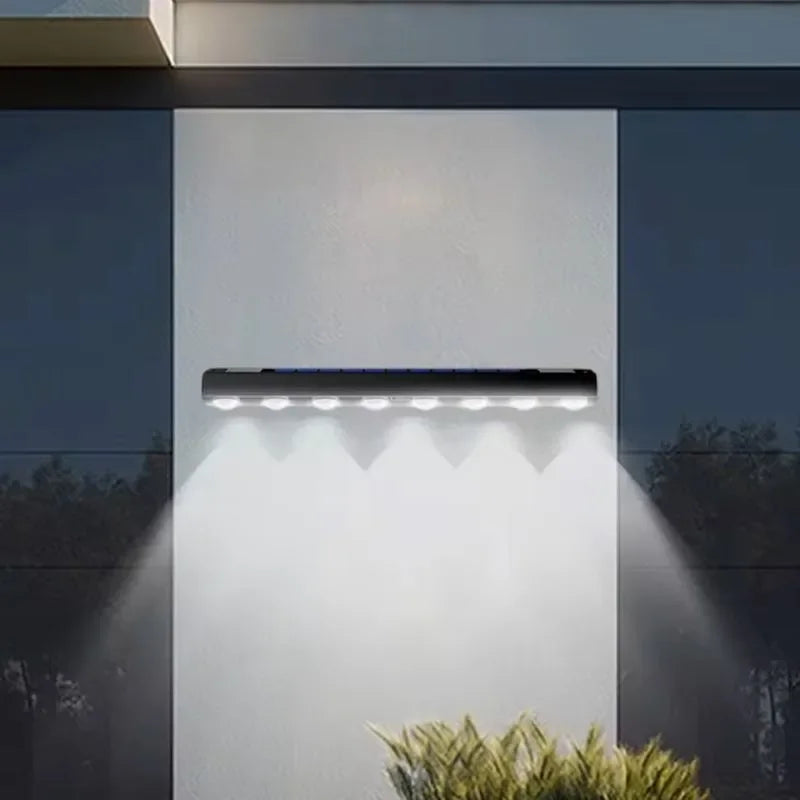 Solar LED Outdoor Wall Light Waterproof Garden Fence and Stair Lighting
