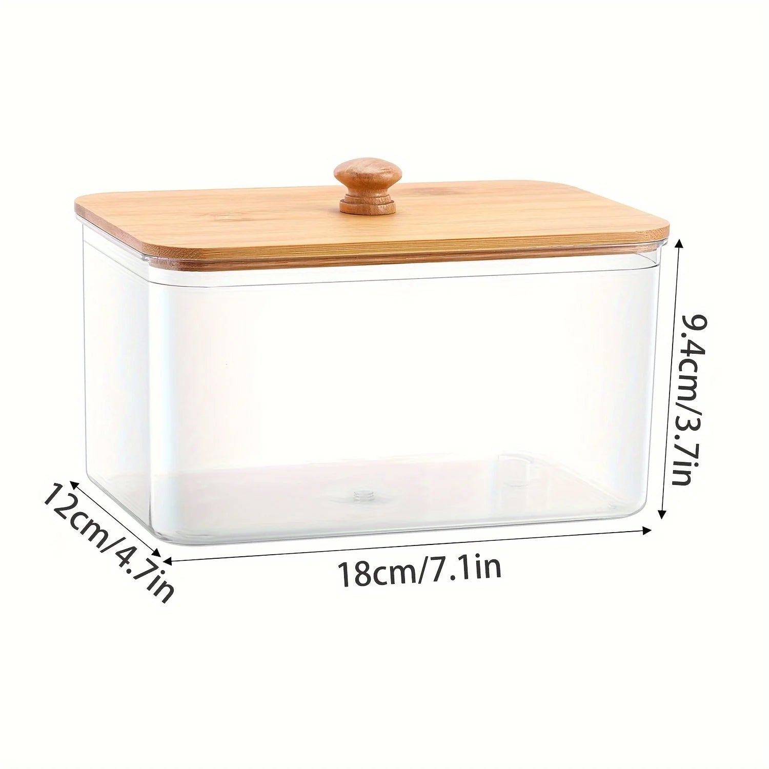 Acrylic Dryer Sheet Holder Container with Bamboo Lid