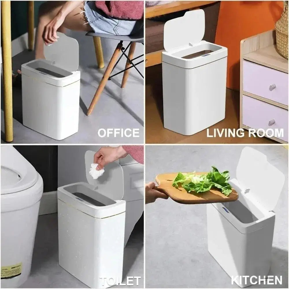 Smart Garbage Can 15L Touchless Sensor Trash Can With Automatic Bagging