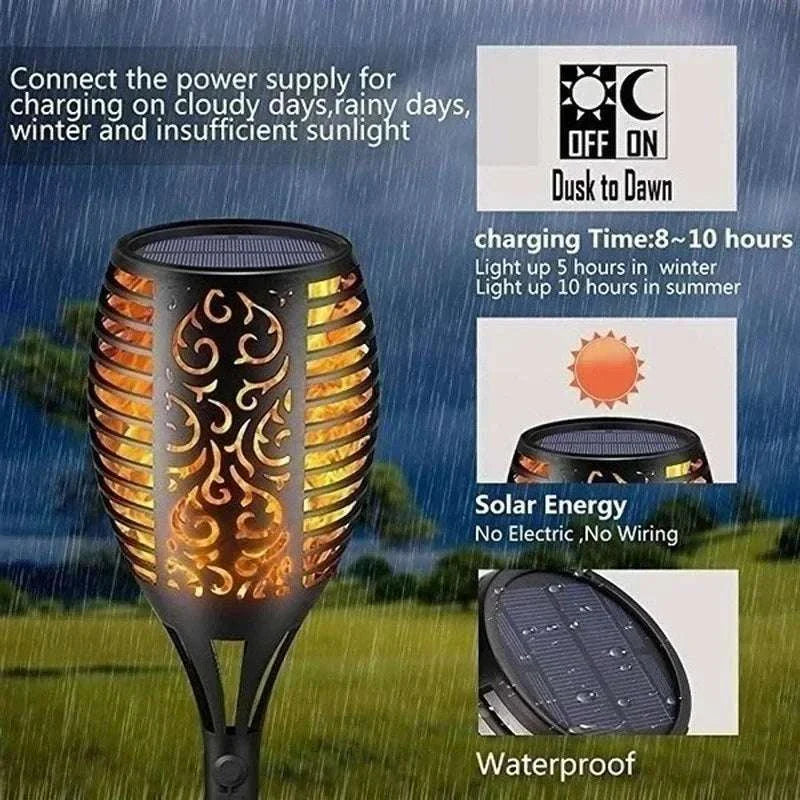 Outdoor Solar Flame Torch